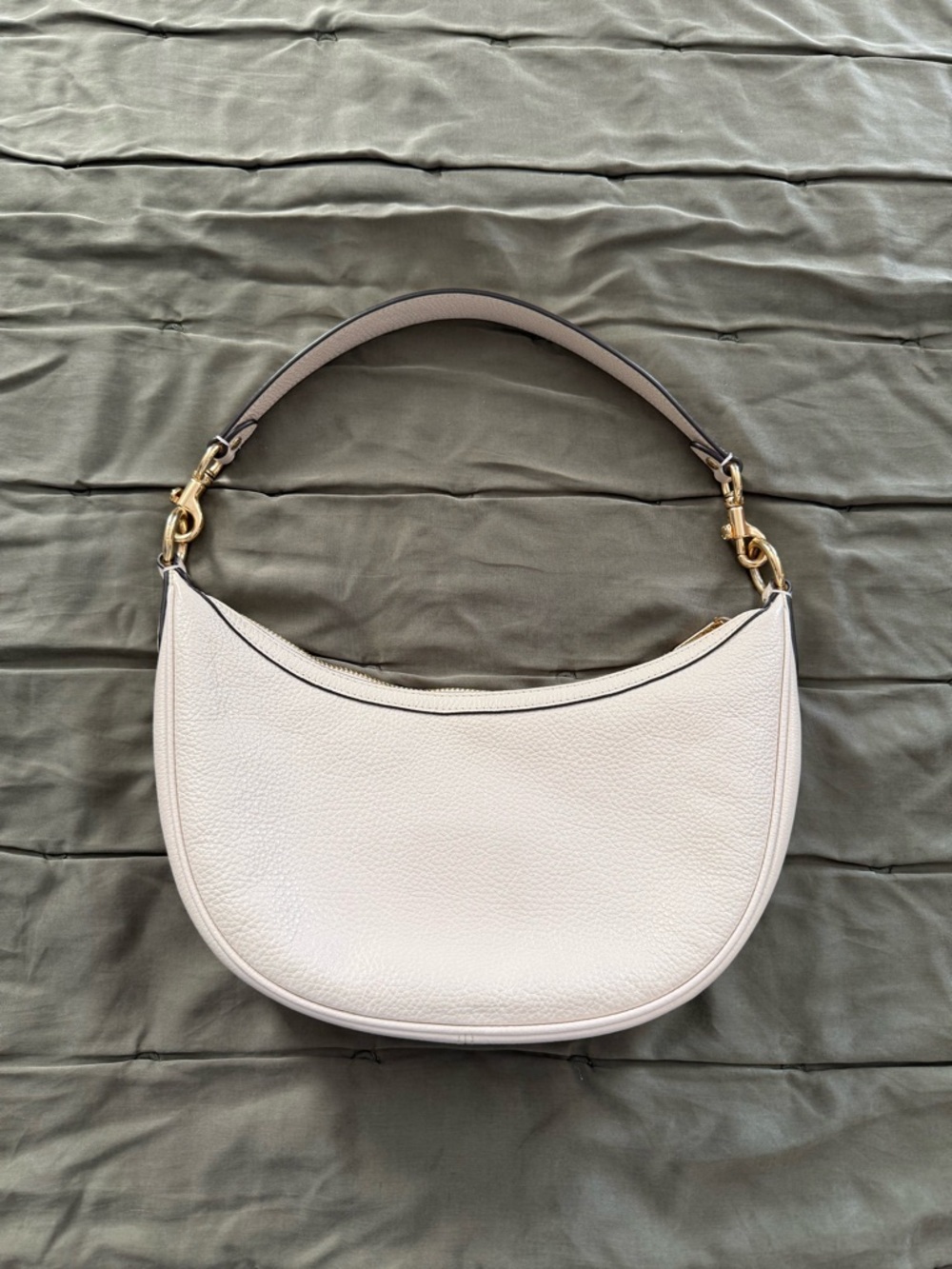 Coach Pebbled Leather Aria Shoulder Bag / Chalk - Picture 9 of 12